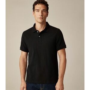 J. Crew Classic Piqué Polo Shirt Short Sleeve Black